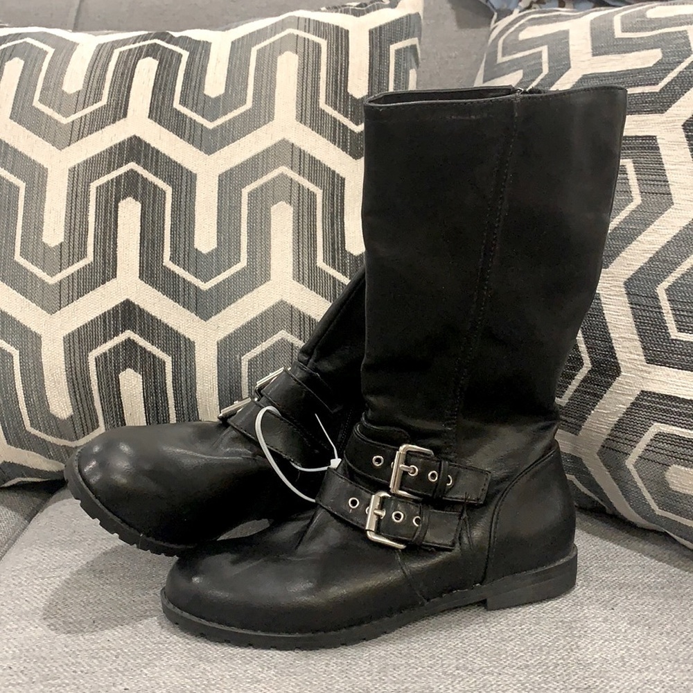 Girls Harper Canyon Black Vegan Leather Boots